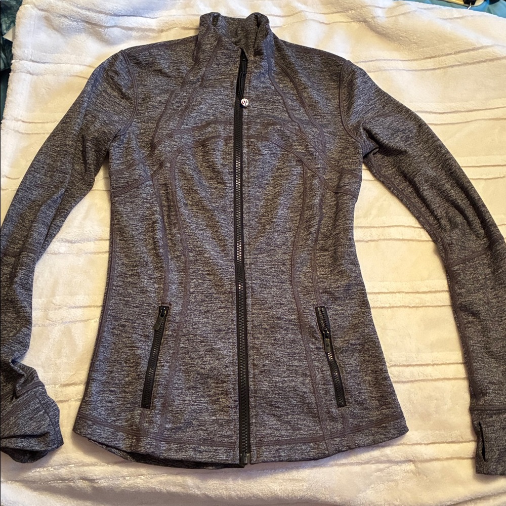 lululemon athletica Women’s Heather Gray Full-Zip Athletic Jacket